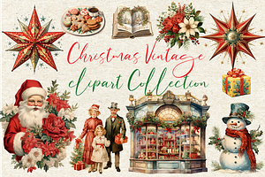 Christmas Vintage clipart