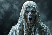Spooky Ghost Halloween Backgrounds, a Seasonal Illustration by StockVerse Creative (Thumbnail 3 of 4)
