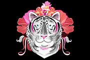 Patterns and portraits of tigers, a Pattern Graphic by Tanor (Thumbnail 2 of 7)