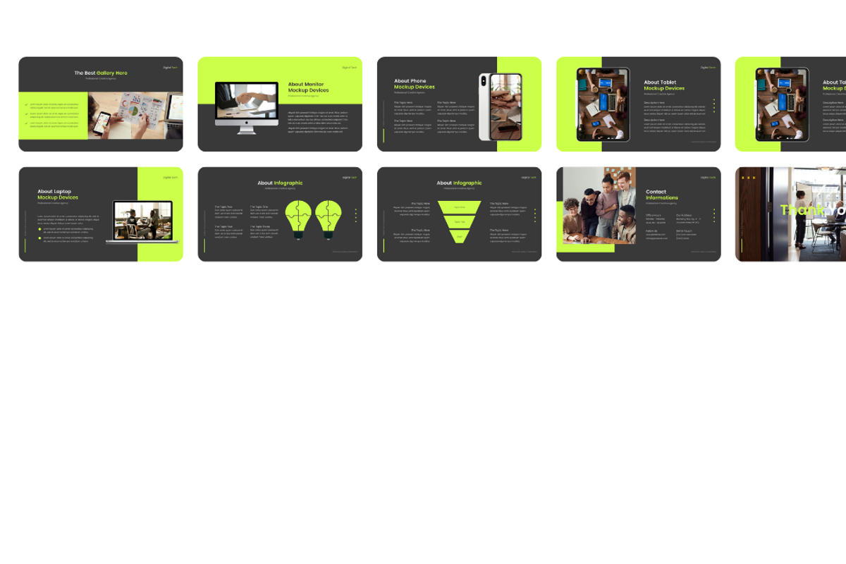 Digital Tech Creative PowerPoint preview 3