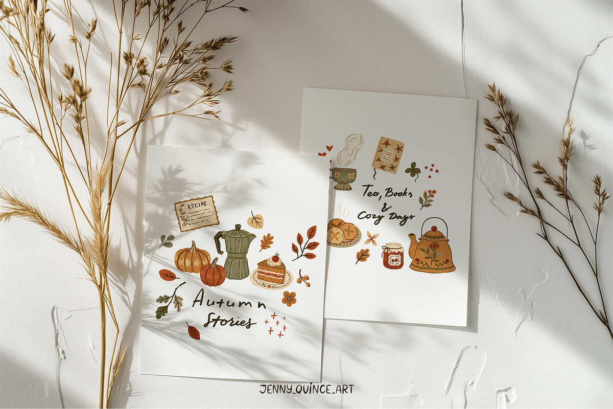 Cozy Autumn Rituals – Vector Clipart, a Decorative Illustration by Jenny Quince (Photo 10 of 12)