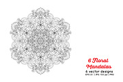 6 Floral Mandalas, a Decorative Illustration by Elen-Lane (Thumbnail 3 of 5)