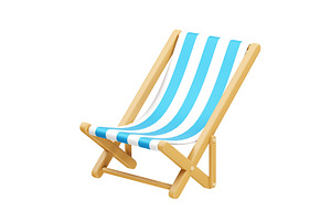 Beach Chair 3D Icon illustration, an Object Illustration by fahad121