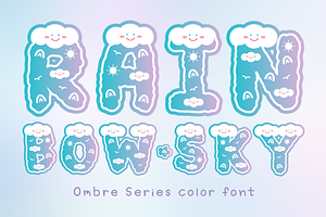 Rainbow Sky - SVG Color Cute Font