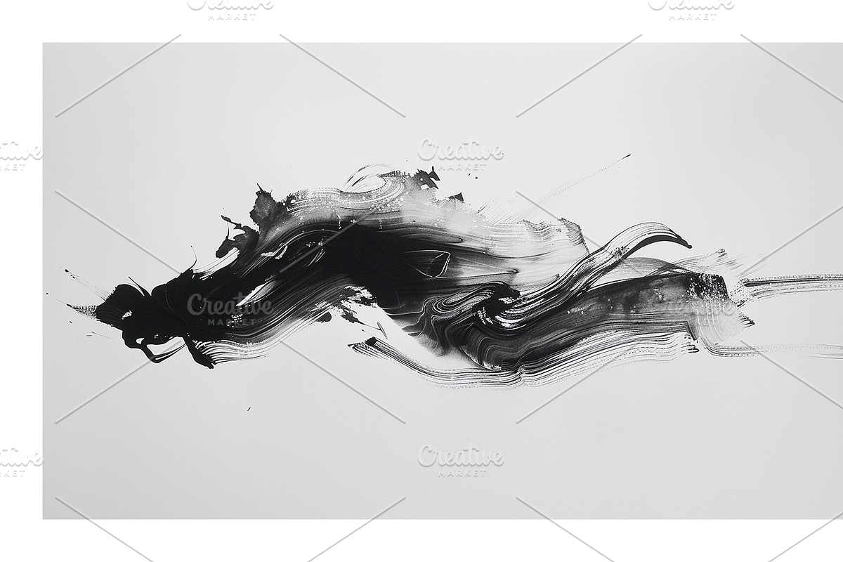 Kesi Co. B&W Ink Wash Art, a Texture Illustration by milatovar (Photo 7 of 20)