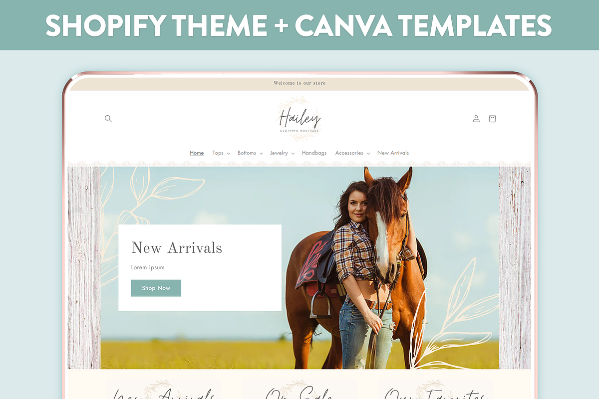 Hailey Rustic Shopify Theme, a Shopify Template by Lavender Skye Studio (Photo 1 of 3)