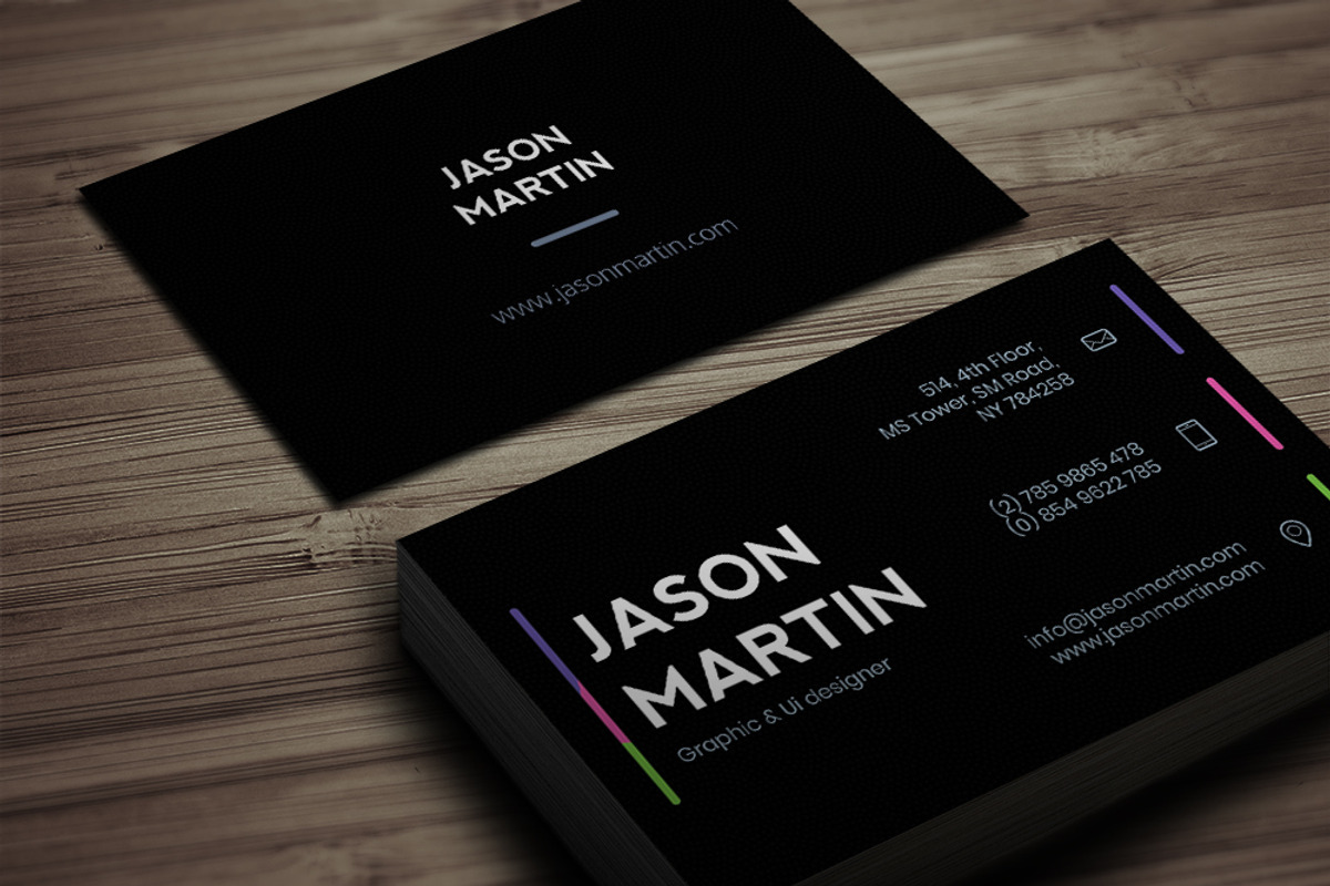 Dark Individual Business Card, a Business Card Template by bouncy (Photo 4 of 4)