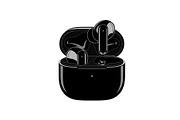 50 Wireless Earbuds Silhouette Icon, an Illustration by abu67222 (Thumbnail 22 of 51)