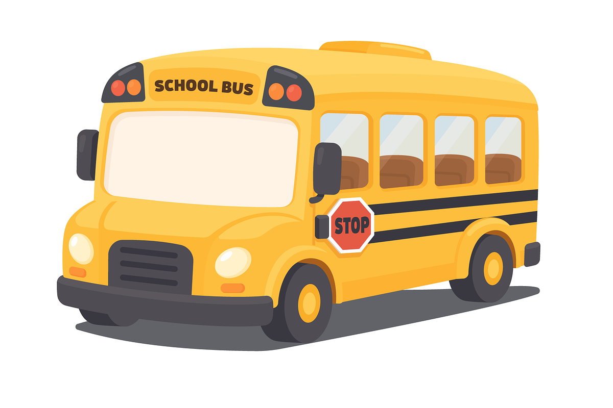 Yellow School Bus Cartoon, a Transportation Illustration by Artpon Illustration (Photo 2 of 3)