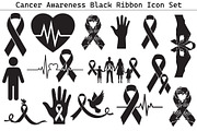Cancer Awareness Ribbon Silhouette, a Healthcare Illustration by Designer_Momina (Thumbnail 1 of 16)