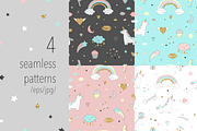 Love and Unicorn magic design, a Decorative Illustration by DinaraChernaya (Thumbnail 3 of 8)