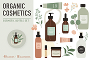 Organic Cosmetic. Bottle Plants, a Healthcare Illustration by ms Julia Nova (Thumbnail 1 of 7)