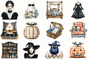 Creepy and Cozy Halloween Clipart, an Illustration by OK Design (Thumbnail 5 of 5)