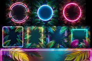 Tropical neon background, a Background Photo by Darkness Years (Thumbnail 2 of 2)