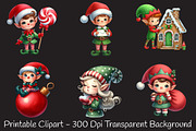 Santa's Adorable Little Helpers Png, an Illustration by RobertsArt (Thumbnail 2 of 7)