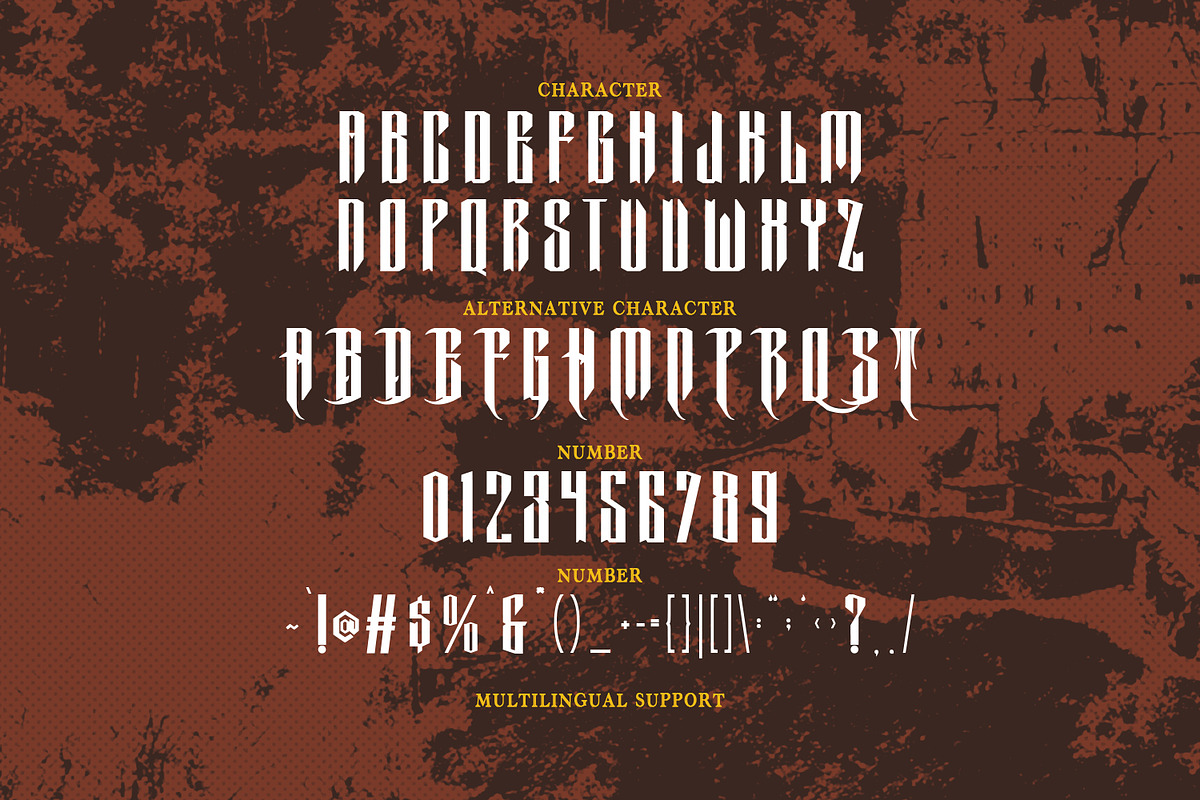 Remmaq Blackletter Display Font, a Blackletter Font by Maulana Creative (Photo 7 of 7)
