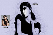Ink Oil Sketch Artist FX Ps Action, an Action Add-On by Studio Retouch (Thumbnail 2 of 12)
