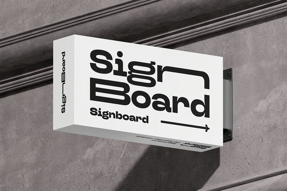 Signboard Horizontal Mock-up, an Advertising Mockup by zippypixelstudio (Photo 13 of 13)