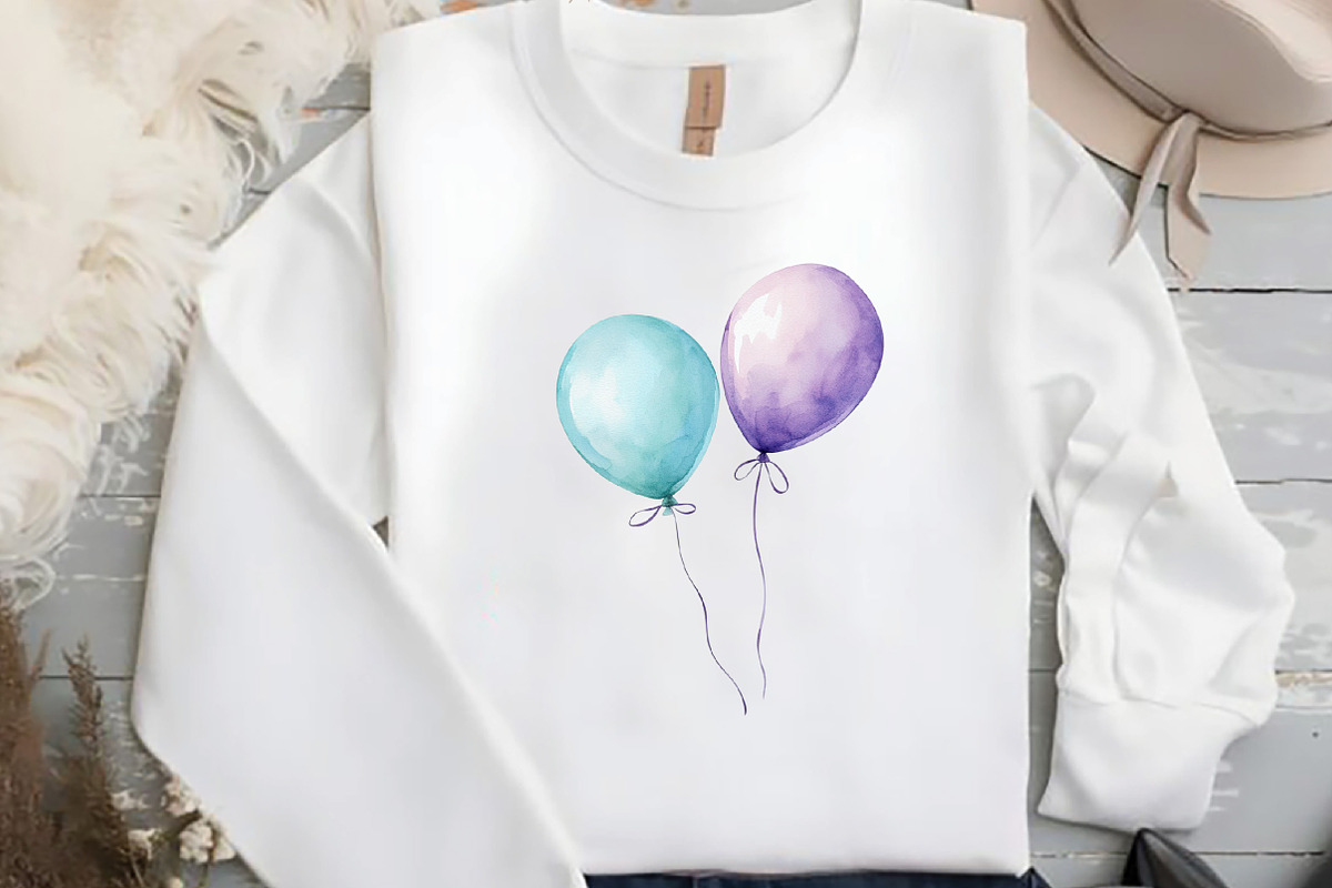 Aqua and Purple Balloons Clipart, an Illustration by DreamCafeArt (Photo 4 of 7)