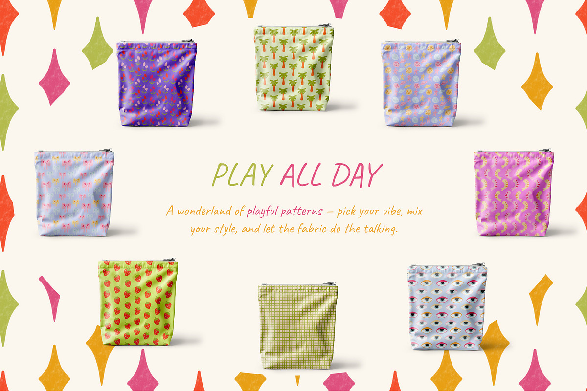 Whimsy & Play Patterns, a Pattern Graphic by Feelsoul (Photo 3 of 12)