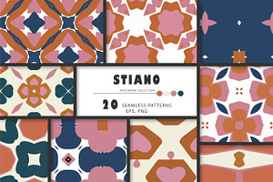 STIANO Geometric Seamless Patterns.