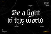 Bakihara - Blackletter Font Family, a Blackletter Font by Ekahermawan (Thumbnail 10 of 13)