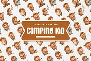 Cute Camping Kid Full-Body Cartoon, an Education Illustration by Gohsantosa (Thumbnail 2 of 4)