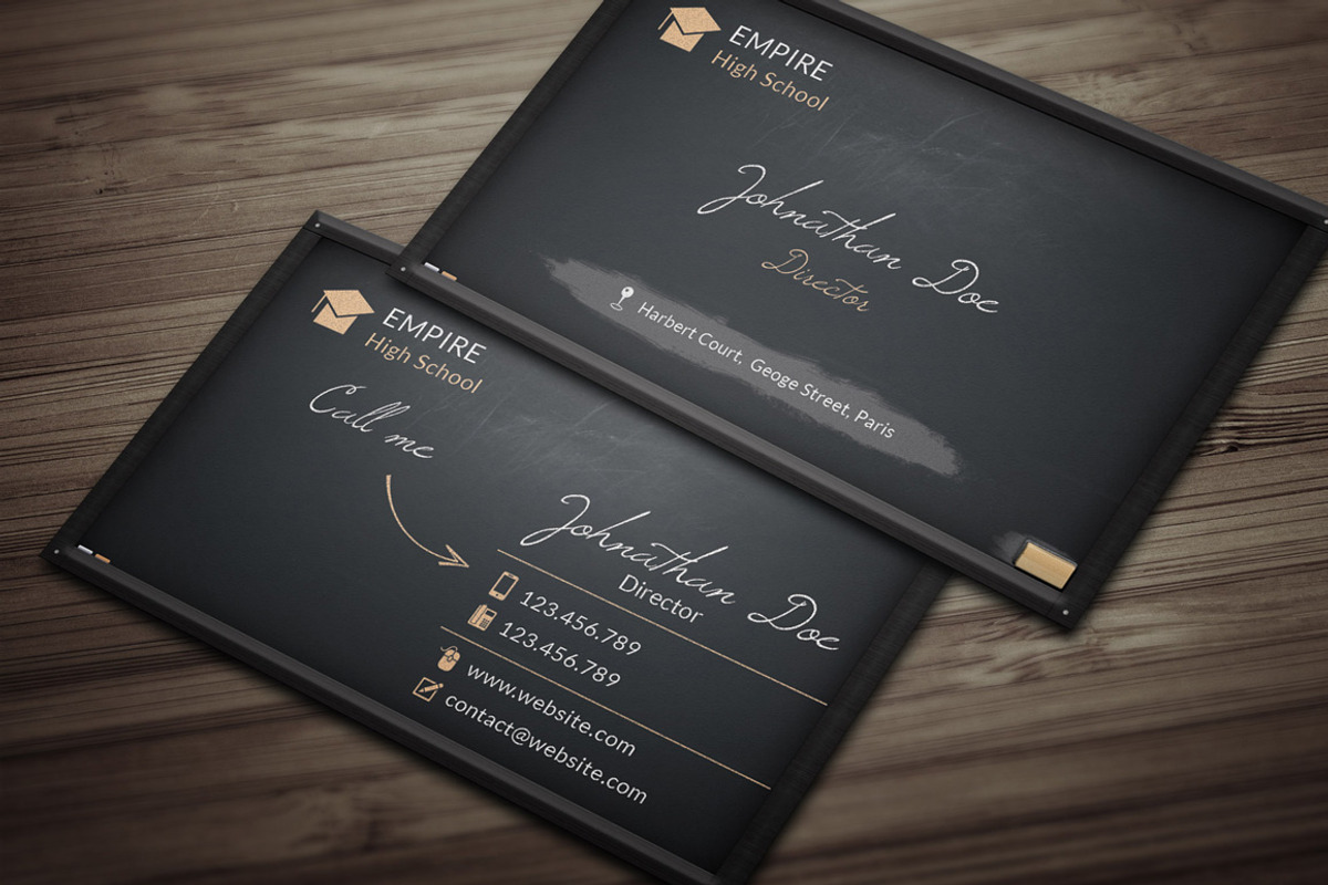 BlackBoard Business Card, a Business Card Template by CodePower (Photo 3 of 5)