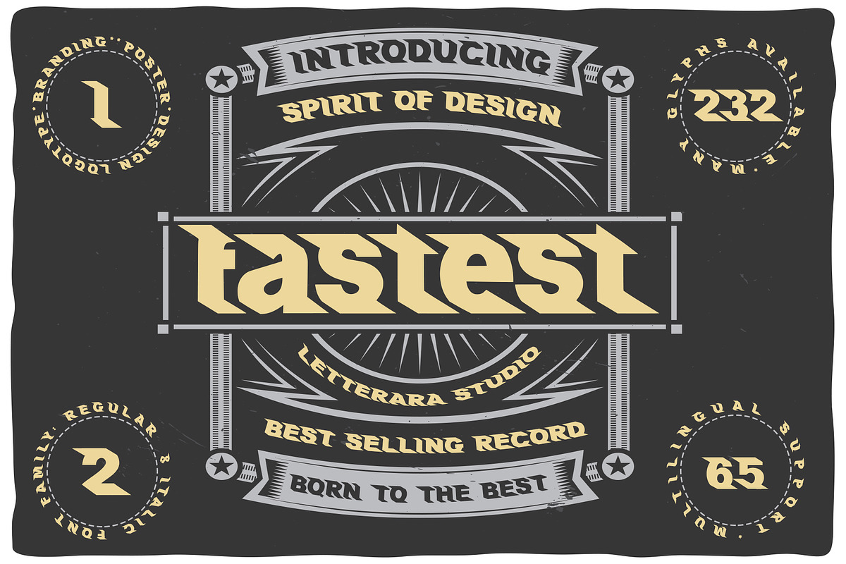 Fastest, a Sans Serif Font by Letterara (Photo 1 of 7)