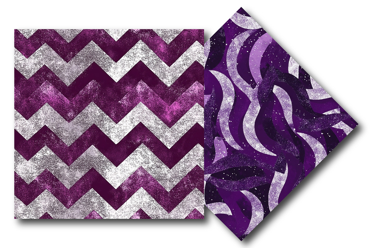 Plum and Silver Glitter Pattern, an Illustration by DreamPrint404 (Photo 2 of 5)