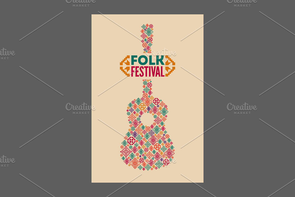 Folk Music Fest vector poster set, an Object Illustration by PoPaShop (Photo 4 of 8)