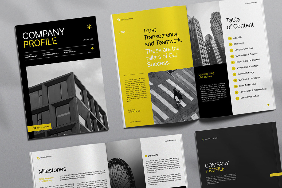 Company Profile Brochure Template, a Brochure Template by Portocraft (Photo 5 of 6)