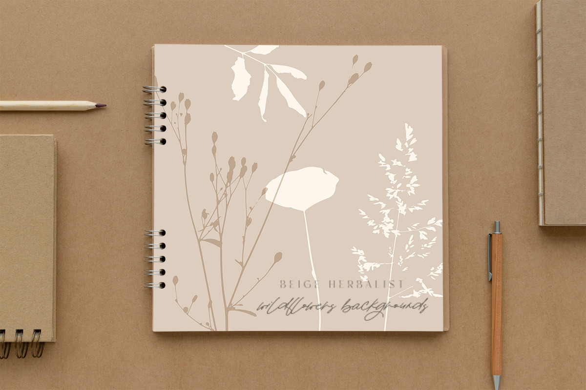 Beige botanical pattern collection, a Pattern Graphic by Anna Sokol (Photo 9 of 16)
