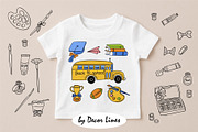 Back To School Doodles With Bows, an Education Illustration by Decor Lines (Thumbnail 10 of 16)