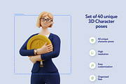 Ladsy Businesswoman 3D Character Set, a 3D by Welovegraphics (Thumbnail 2 of 10)