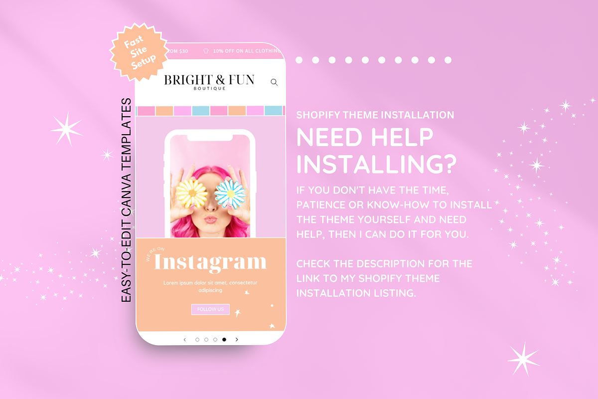Bright Fun Shopify Theme, a Shopify Template by SunshineStudioBoutique (Photo 8 of 9)