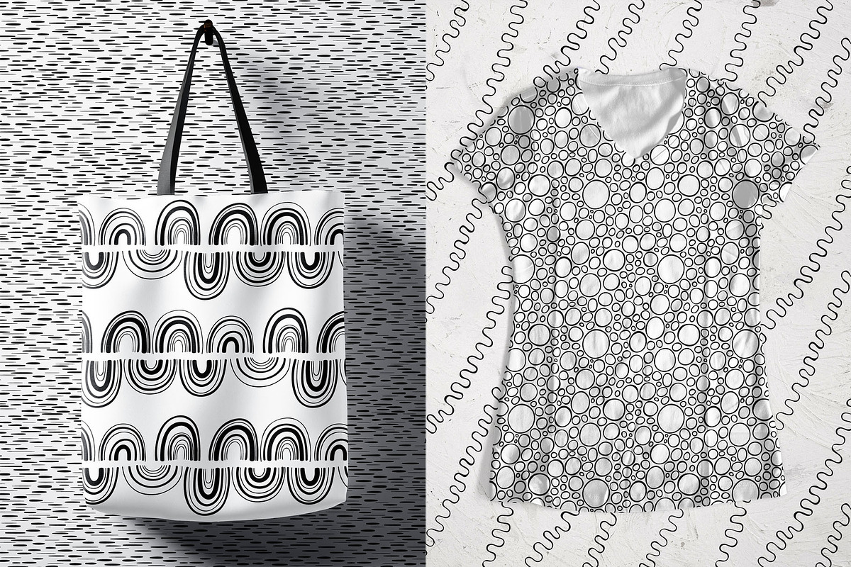 30 abstract black and white patterns, a Pattern Graphic by pineart (Photo 4 of 7)