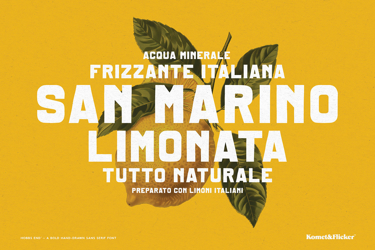 Hobbs End - A Bold Sans Serif, a Sans Serif Font by Komet & Flicker (Photo 5 of 15)
