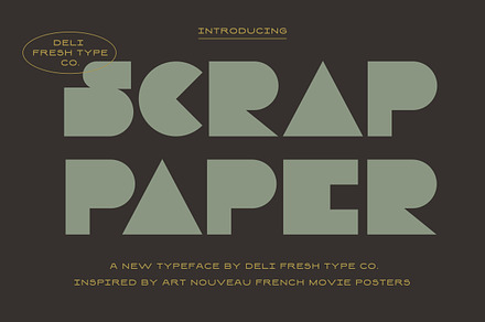Scrap Paper: A Display font, a Sans Serif Font by DeliFreshTypeCo.