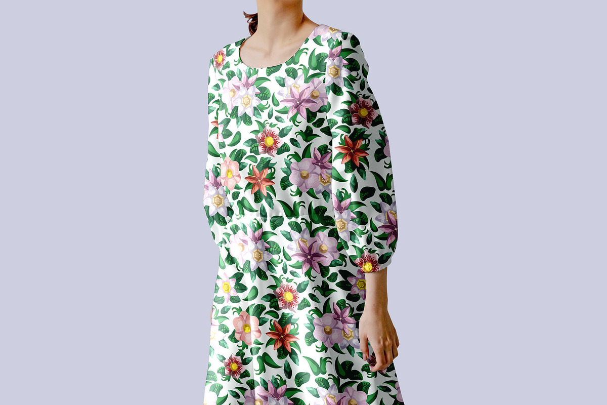 hand drawn winter flowers collection, a Pattern Graphic by AAN Seamless Shop (Photo 1 of 3)