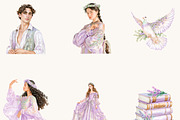 Lavender Fairytale Princess, an Object Illustration by BusyDaydesign (Thumbnail 3 of 9)