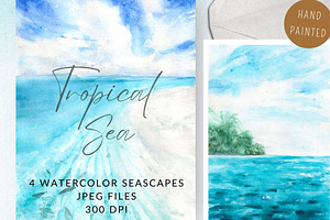 Watercolor Tropical Seascapes