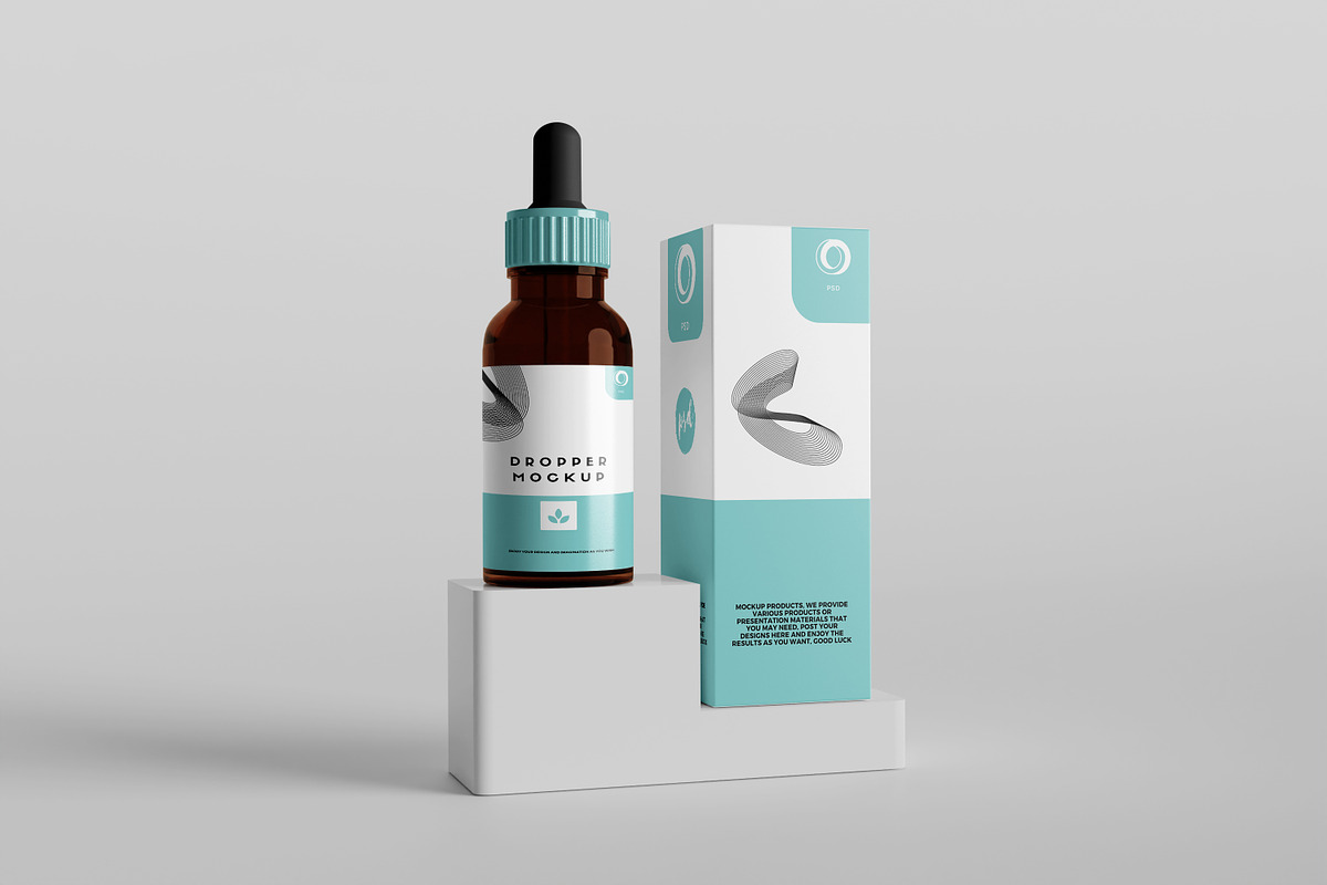 Dropper Bottle and box mockup, a Mockup by Graphic_world89 (Photo 3 of 12)