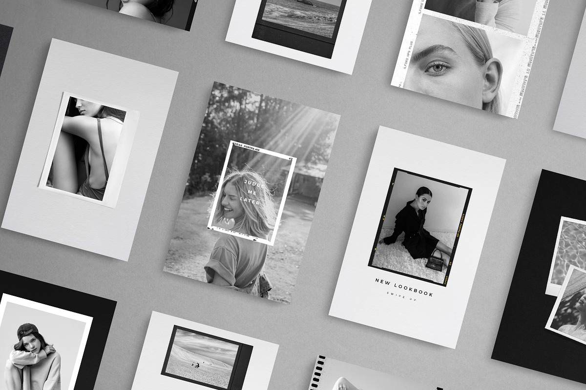 Black&White Film Frames Templates, a Social Media Template by Sparrow & Snow (Photo 4 of 11)