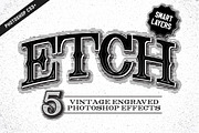 Etch Vintage Photoshop Effects, a Layer Style Add-On by Designdell (Thumbnail 1 of 5)