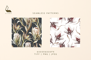 Protea Seamless Pattern