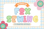 Fox Sewing 7 Fonts Style, a Handwritten Font by Fox7 By Rattana (Thumbnail 1 of 13)