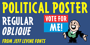 Political Poster JNL, a Sans Serif Font by Jeff Levine Fonts (Thumbnail 1 of 5)