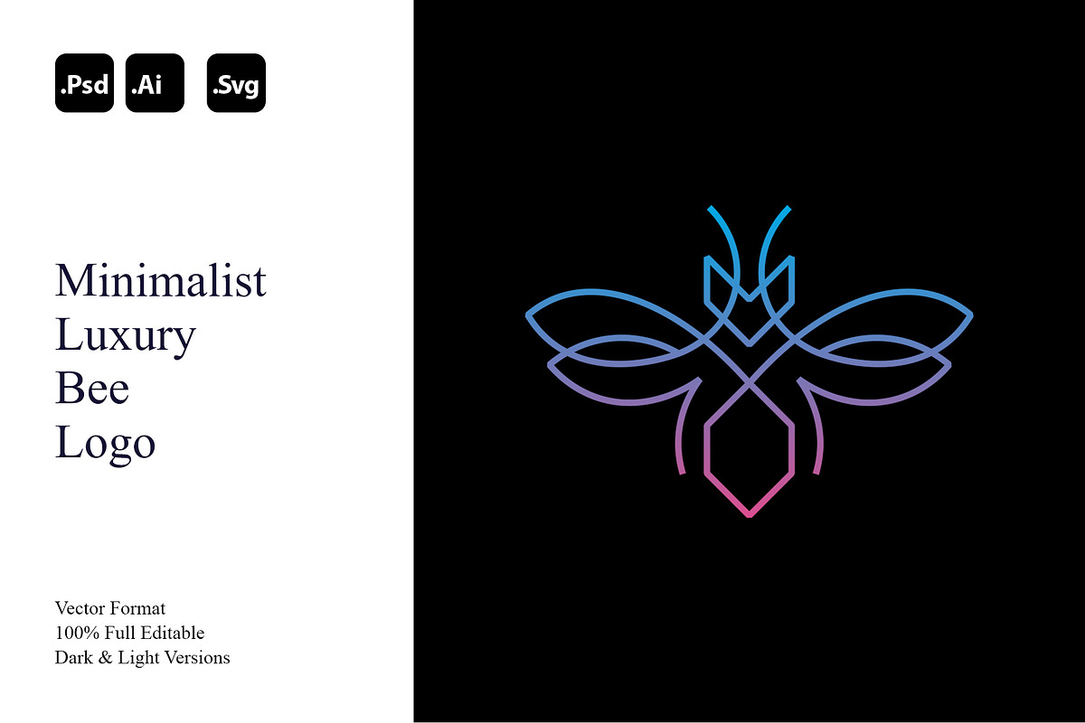 Minimalist Luxury Bee Logo, a Branding & Logo Template by Luxury Logos (Photo 1 of 4)
