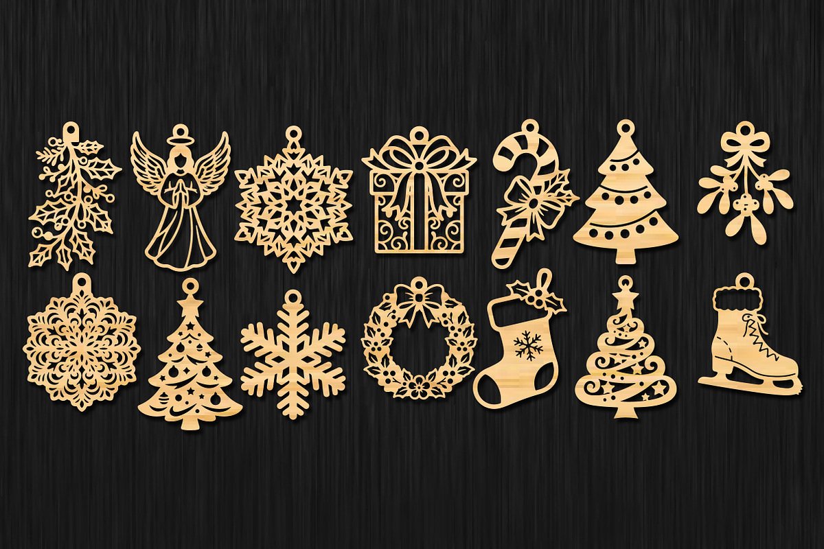 Christmas Earrings Laser Cut Bundle, an Object Graphic by DreamCafeArt (Photo 6 of 6)